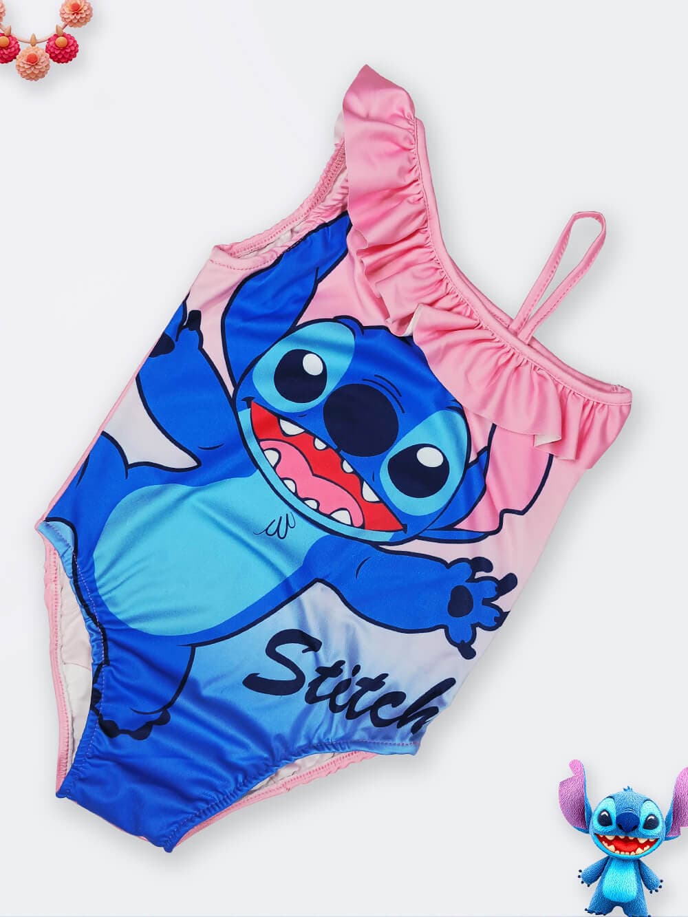 مایو دخترانه بچگانه برای استخر طرح کارتون لیلو و استیچ ( Lilo & Stitch ) مدل اسلیپ — تصویر ۲