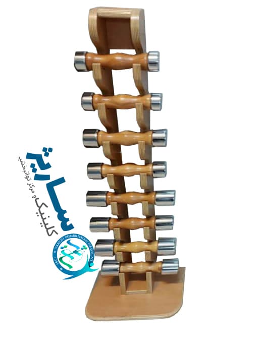دمبل پایه چوبی Dumbbells Wooden Stan