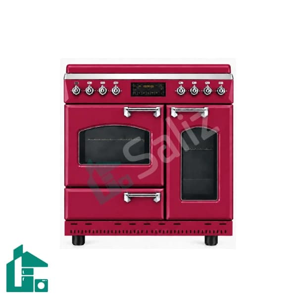 اجاق گاز تاکنو سه فر مدل رومانو Romano زرشکی رویه استیل دستگیره کروم