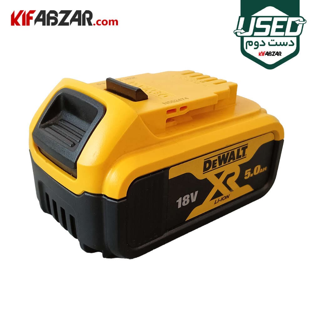 باتری شارژی 18 ولت 5 آمپرساعت دیوالت مدل DCB184-XJ دست دوم — تصویر ۳