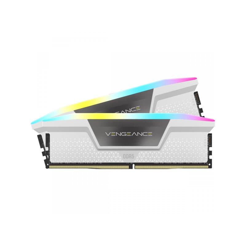رم دسکتاپ کورسیر مدل VENGEANCE RGB white 32GB 2x16GB 6400Mhz DDR5 ظرفیت 32 گیگابایت