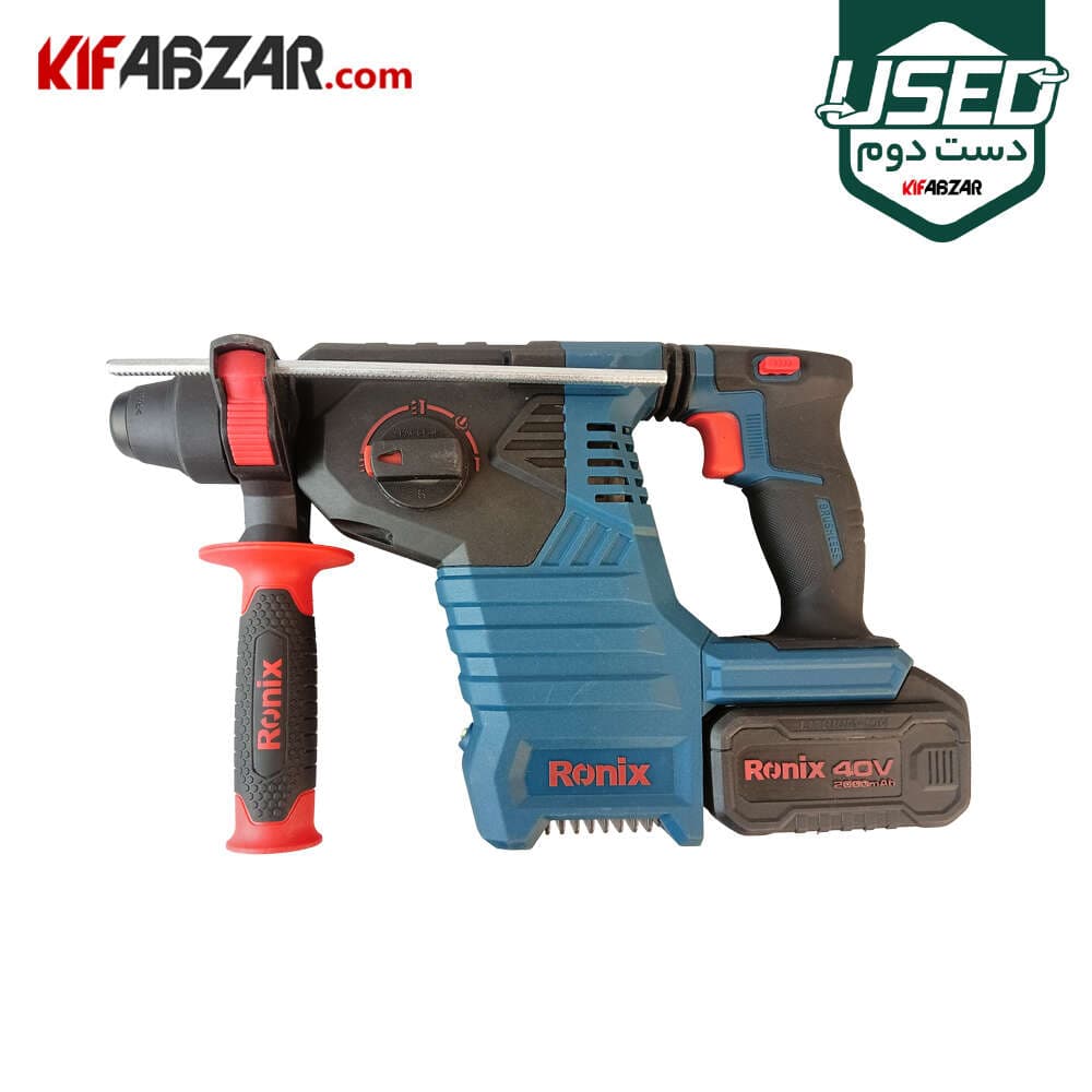 دریل بتن کن سه کاره شارژی 40 ولت رونیکس مدل 8910-40V دست دوم — تصویر ۷