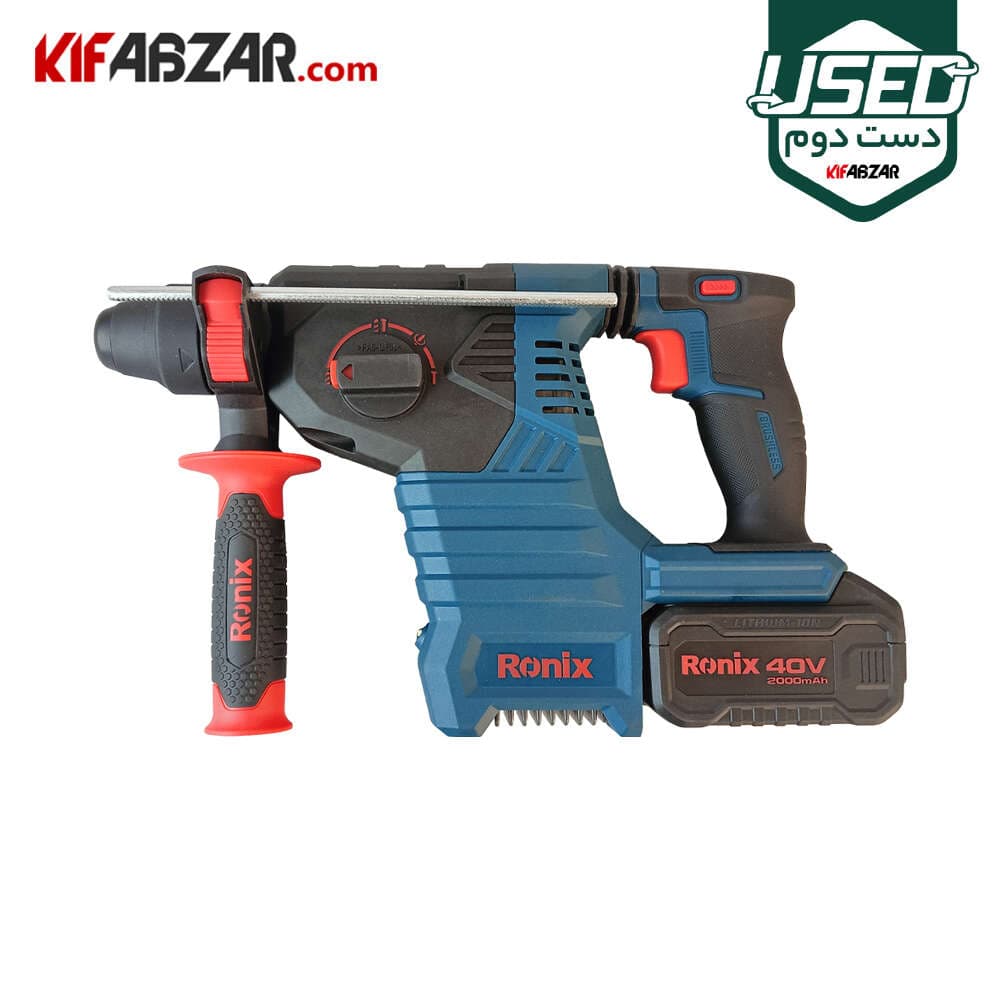 دریل بتن کن سه کاره شارژی 40 ولت رونیکس مدل 8910-40V دست دوم — تصویر ۲
