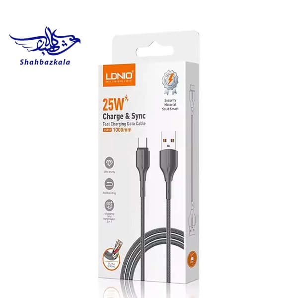 کابل شارژ تایپ‌سی LDNIO LS851 25W