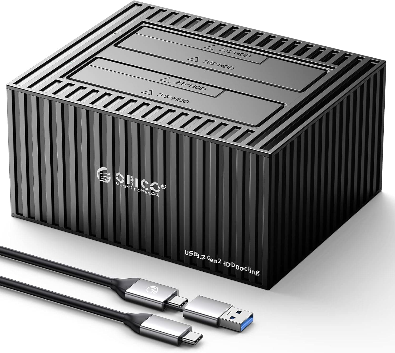 داک هارد اوریکو مدل Orico 9628C3-C 2.5″/3.5″ SATA HDD/SSD Dual-bay Dock with Offline Clone Function