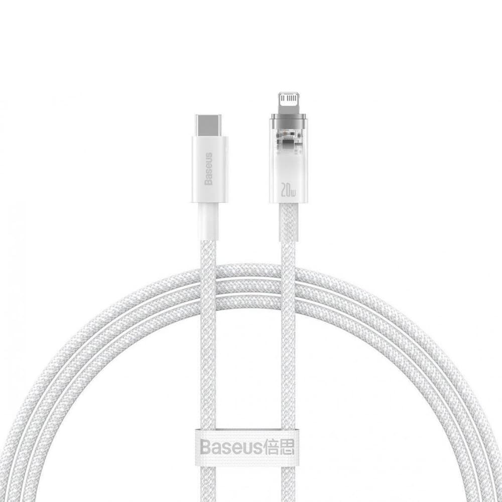 کابل 20W تبدیل Type-C به Lightning باسئوس Baseus Explorer Series cable USB-C Lightning 20W 1m CATS010202
