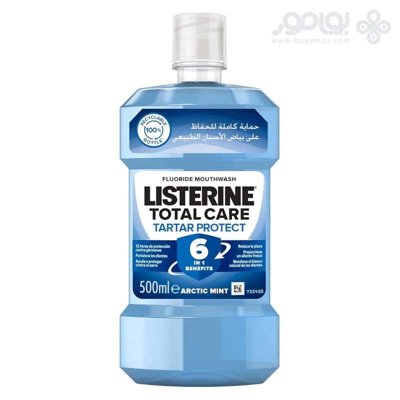 دهانشویه لیسترین سری TOTAL CARE مدل TARTAR PROTECT حجم 500 میل — تصویر ۲