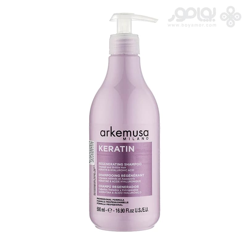 شامپو ترمیم کننده کراتینه دیکسون آرکه موزا حجم 500 میل