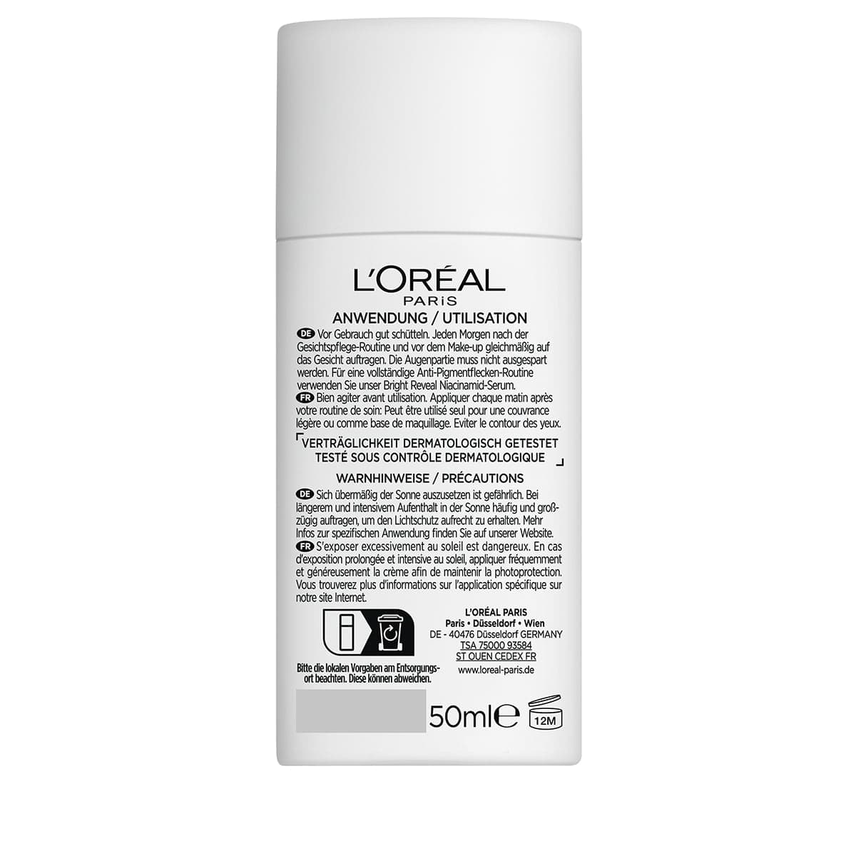 ضد آفتاب روشن کننده رنگی (لایت) برایت ریوال لورال 50ml — تصویر ۵
