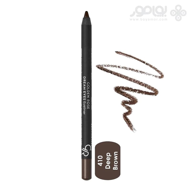 مداد چشم گلدن رز DREAM EYES شماره 410 رنگ قهوه ای گردویی — تصویر ۲