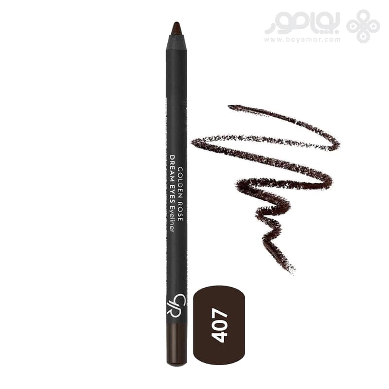 مداد چشم گلدن رز مدل DREAM EYES شماره 407 رنگ قهوه ای — تصویر ۲