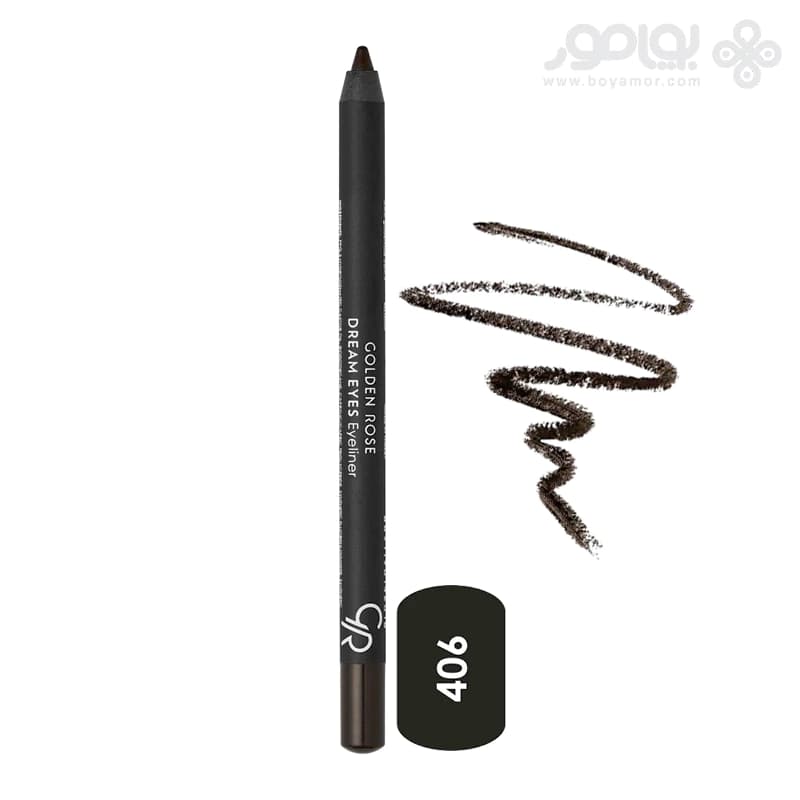 مداد چشم گلدن رز مدل DREAM EYES شماره 406 رنگ قهوه ای سوخته — تصویر ۲