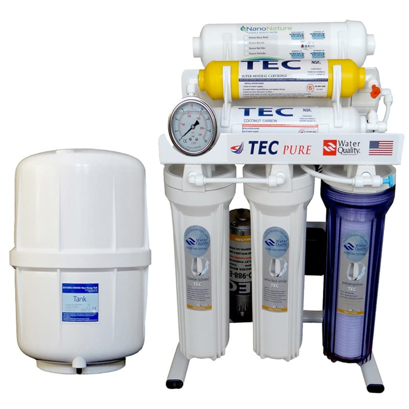 تصفیه آب ۷ مرحله ای تک مجهز به نانو گیاهی با روش اسمز معکوس مدل RO-T7-NATURE3200