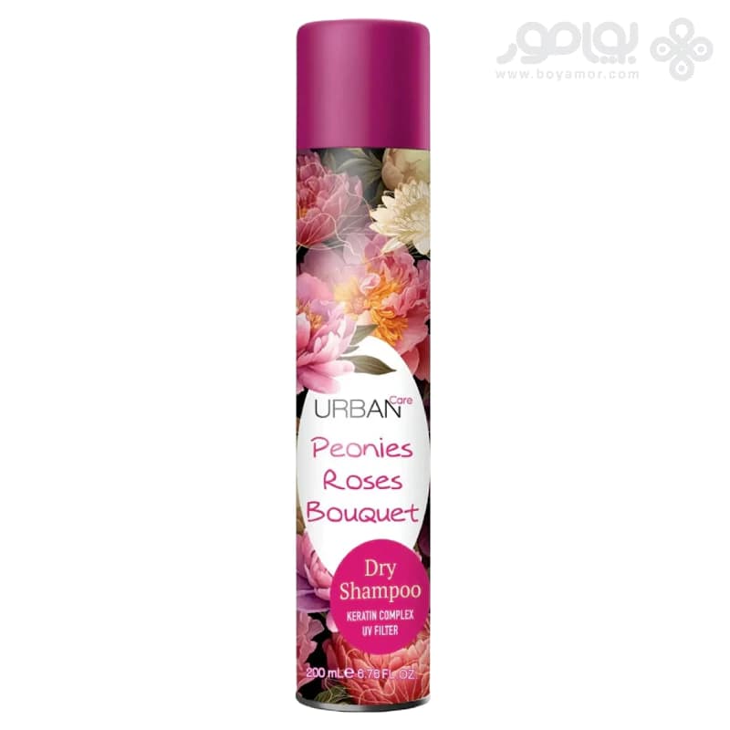 شامپو خشک اربن کر با رایحه گل صد توماني و رز اربن كر Peonies Roses