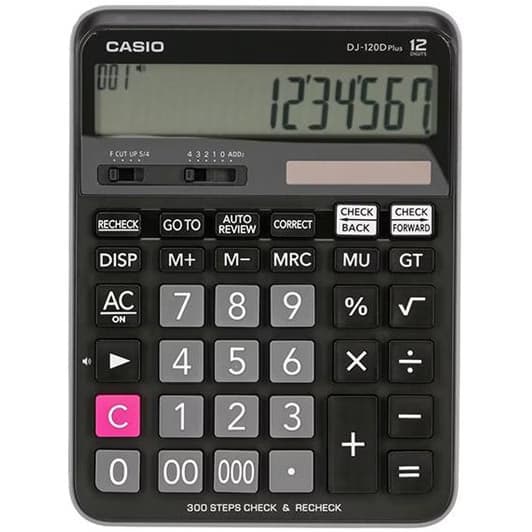 ماشین حساب 12 رقمی رومیزی کاسیو مدل DJ120D-plus