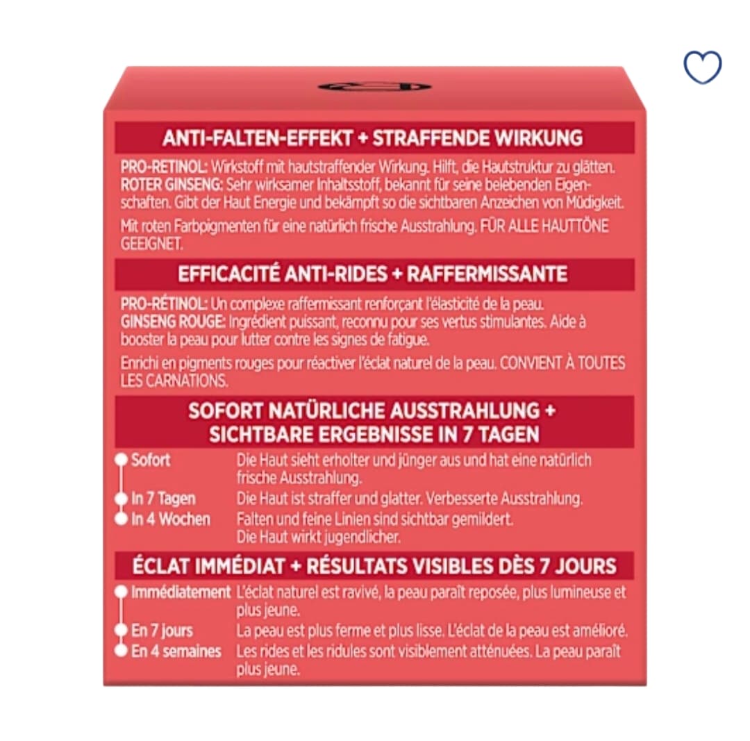 کرم روز ضد چروک رویتالیفت لورال Revitalift Crème Rouge میلی لیتر سنین +40 — تصویر ۵