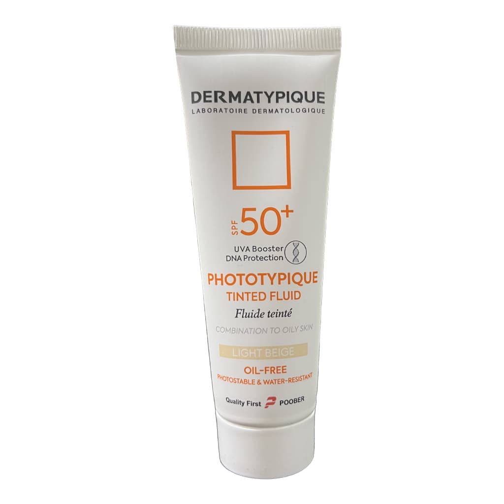 فلوئید ضد آفتاب درماتیپیک spf50 مناسب پوست چرب 50 میلی لیتر – رنگ روشن — تصویر ۲