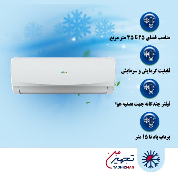 کولر گازی 18000 گرین مدل ON/OFF-R410