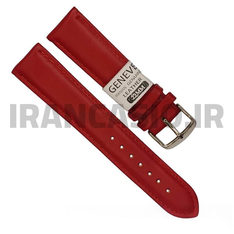 بند ساعت مچی GENEVE ژنو سایز 22 زرشکی