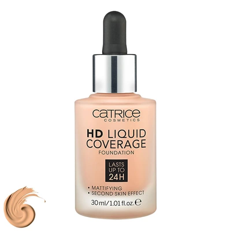 کرم پودر کاتریس Rose Beige سری HD مدل Liquid Coverage شماره 20 حجم 30ml — تصویر ۷