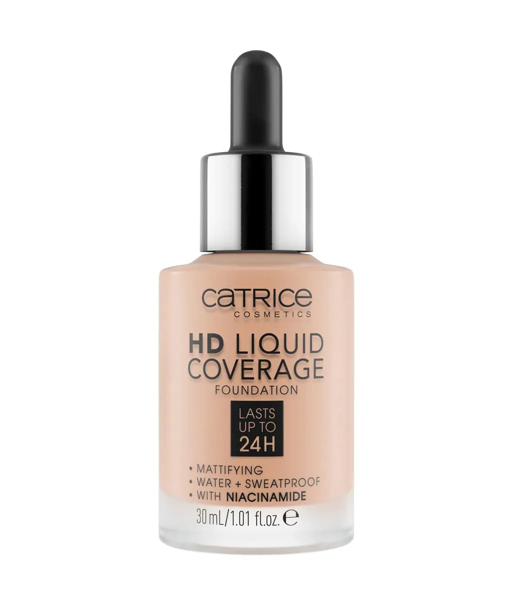 کرم پودر کاتریس Rose Beige سری HD مدل Liquid Coverage شماره 20 حجم 30ml