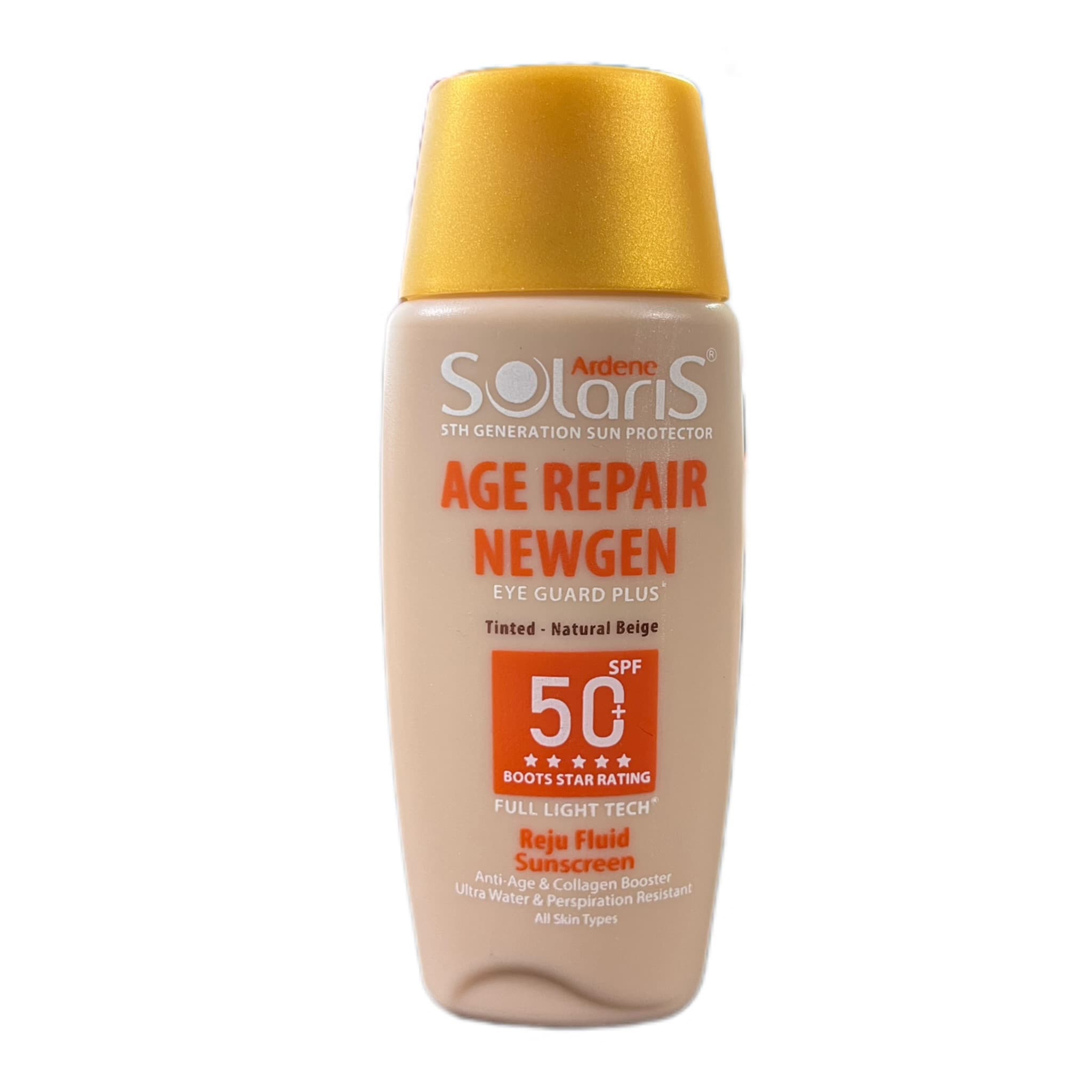 فلوئید ضد آفتاب و ضد چروک SPF50 سولاریس آردن مدل ایج ریپیر نیوژن بژ طبیعی 100 میلی لیتر — تصویر ۲