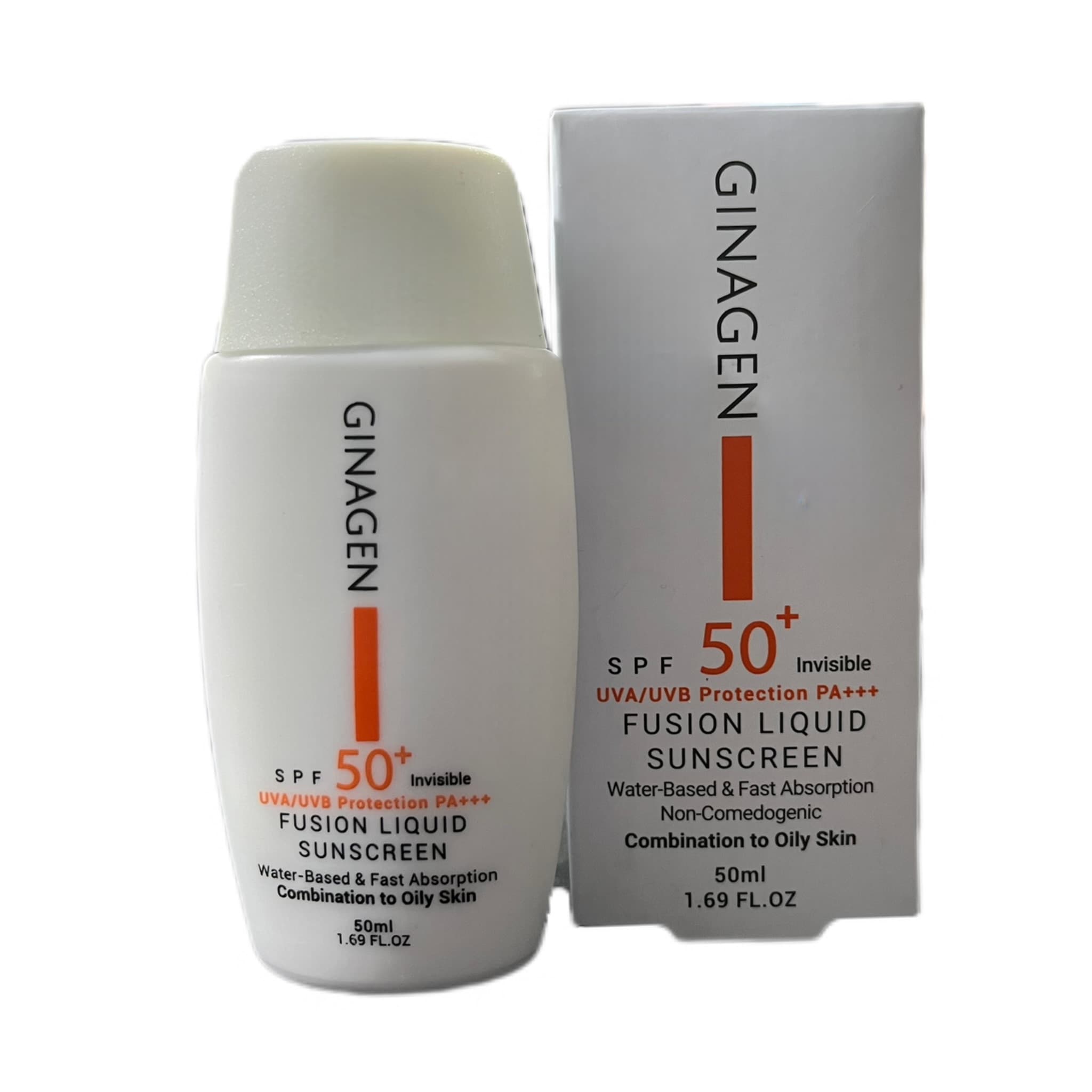 کرم ضدآفتاب بی‌رنگ ژیناژن +SPF50 مناسب پوست‌های چرب تا مختلط 50 میلی‌لیتر