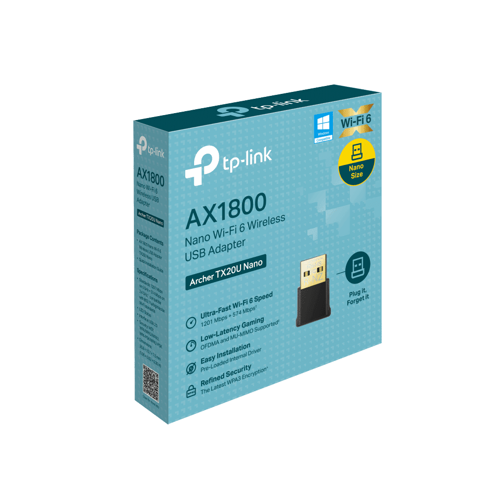TPlink Archer TX20U Nano AX1800 Nano Wi-Fi 6 Wireless USB Adapter — تصویر ۲