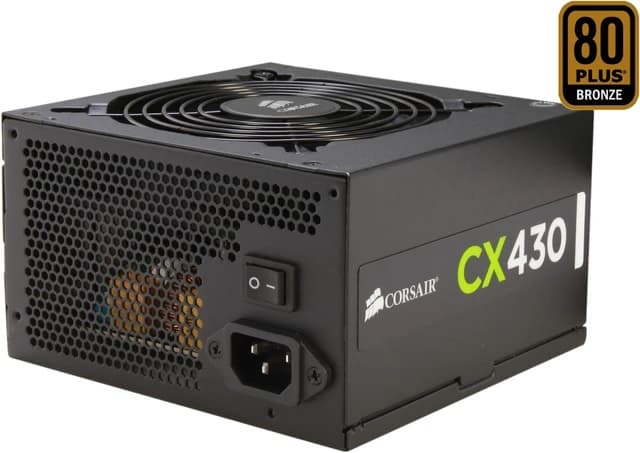 پاور کورسیر ظرفیت 430 وات مدل CORSAIR CX430 غیر ماژولار استوک
