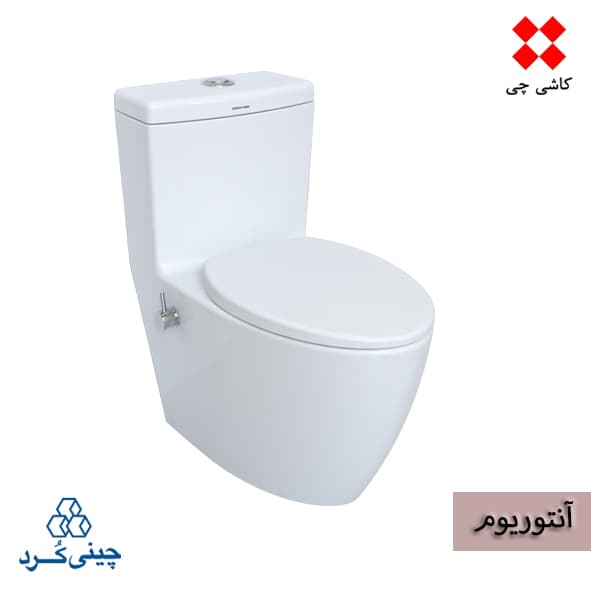 توالت فرنگی یک تکه آنتوریوم بیده دار و شیردار درجه 2