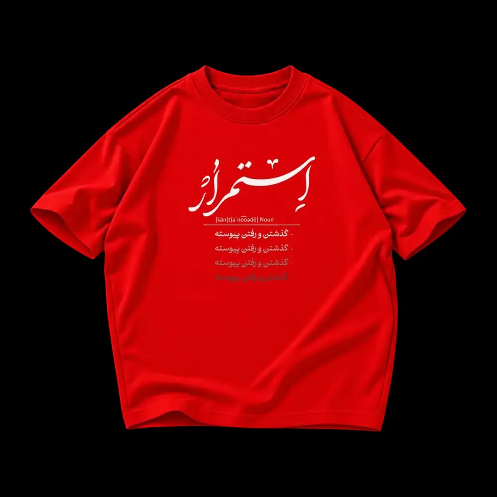 تیشرت استمرار گذشتن و رفتن پیوسته — تصویر ۳