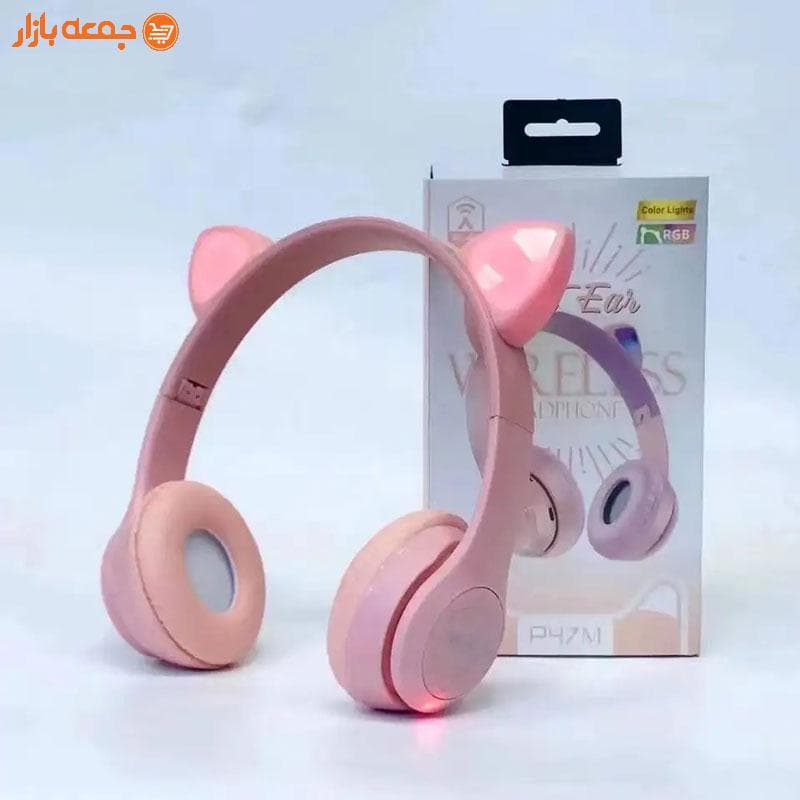 هدفون بلوتوثی خرگوشی مدل Cat-ear — تصویر ۳