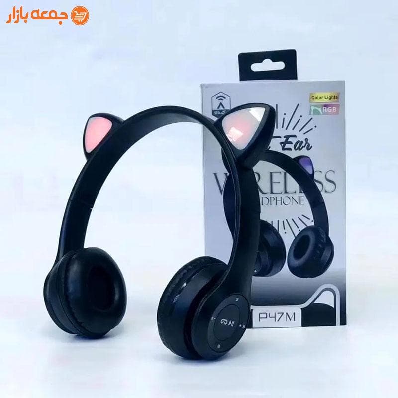 هدفون بلوتوثی خرگوشی مدل Cat-ear — تصویر ۷