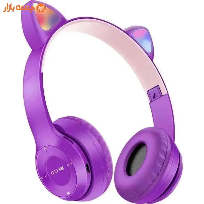 هدفون بلوتوثی خرگوشی مدل Cat-ear — تصویر ۵