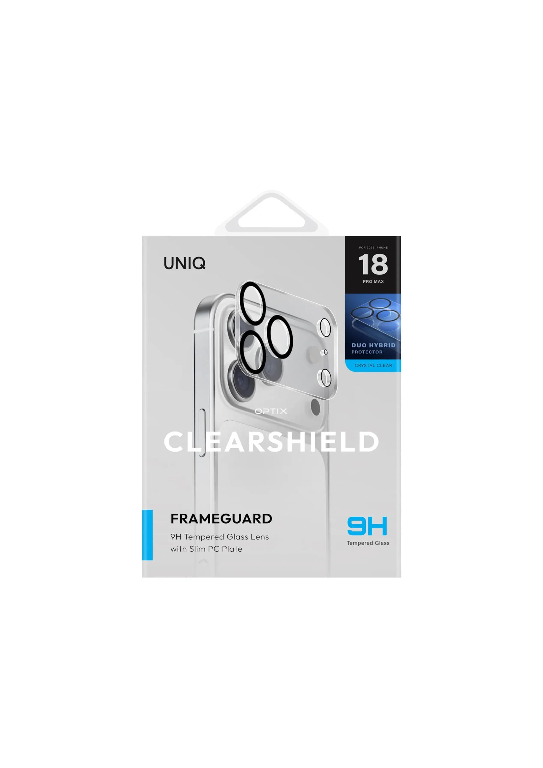محافظ لنز و پلاتو دوربین آیفون ۱۸ پرو مکس یونیک مدل Optix ClearShield FrameGuard — تصویر ۵