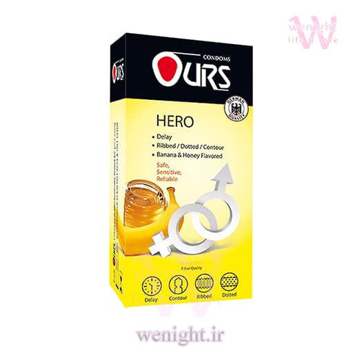 کاندوم خاردار تاخیری اورز مدل Hero بسته 12 عددی