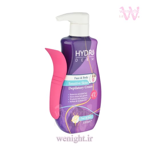 کرم موبر صورت و بدن بانوان هیدرودرم پوست حساس مدل Depilatory حجم 330 میل — تصویر ۳