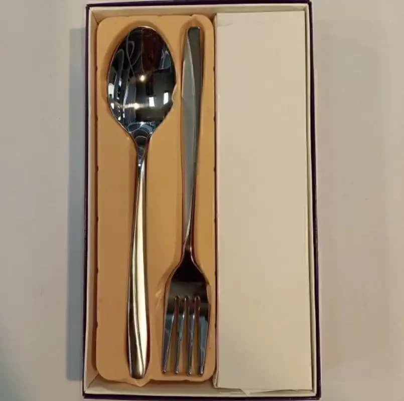ست قاشق و چنگال Unique مدل استیل بسته 12 عددی کد789 — تصویر ۳