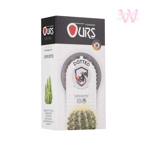 کاندوم خاردار اورز مدل داتد بسته 12تایی | Ours Dotted Condom