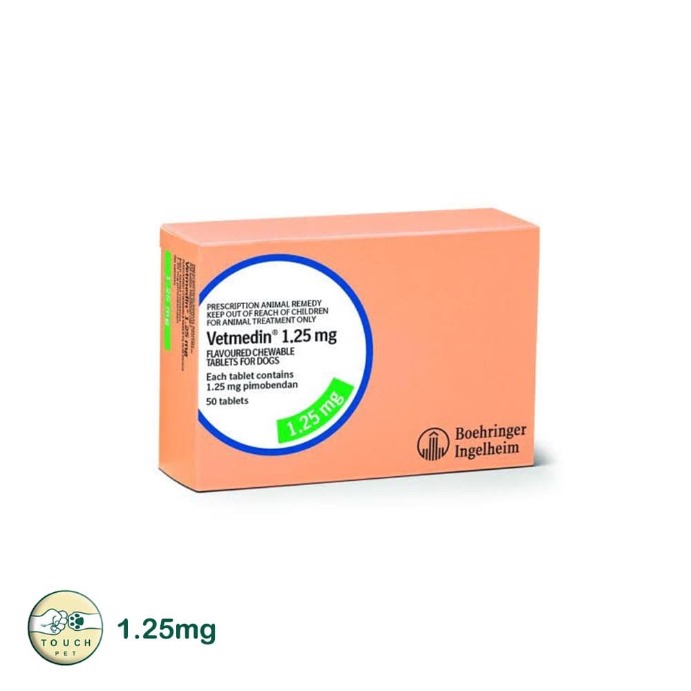 قرص قلب وتمدین آلمانی پیموبندان Vetmedin برای مشکلات قلبی سگ‌ ها دوز 1.25 میلی‌گرم ورق قرص ۱۰ عدد