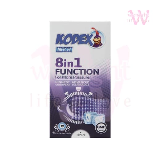 کاندوم تاخیری کدکس فانکشن 8 در 1 بسته 10 عددی | Kodex 8 in 1 Function Condoms — تصویر ۲