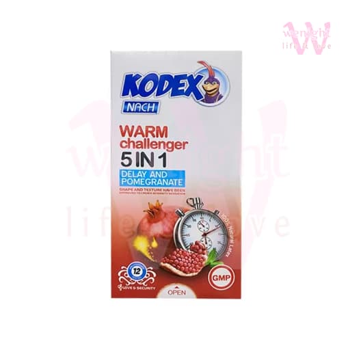 کاندوم کدکس وارم چلنجر 5 در 1 بسته 10 عددی | Kodex Warm Challenger 5in1 — تصویر ۳