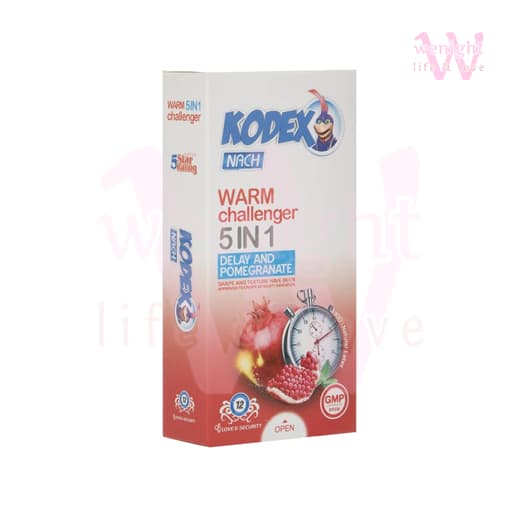 کاندوم کدکس وارم چلنجر 5 در 1 بسته 10 عددی | Kodex Warm Challenger 5in1