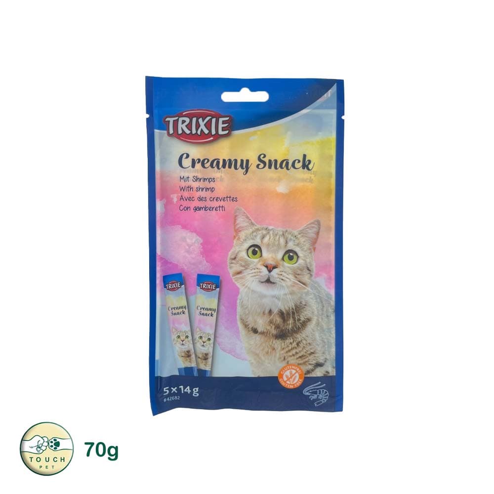بستنی گربه تریکسی مدل Trixie Creamy Snack طعم میگو ۵ عدد