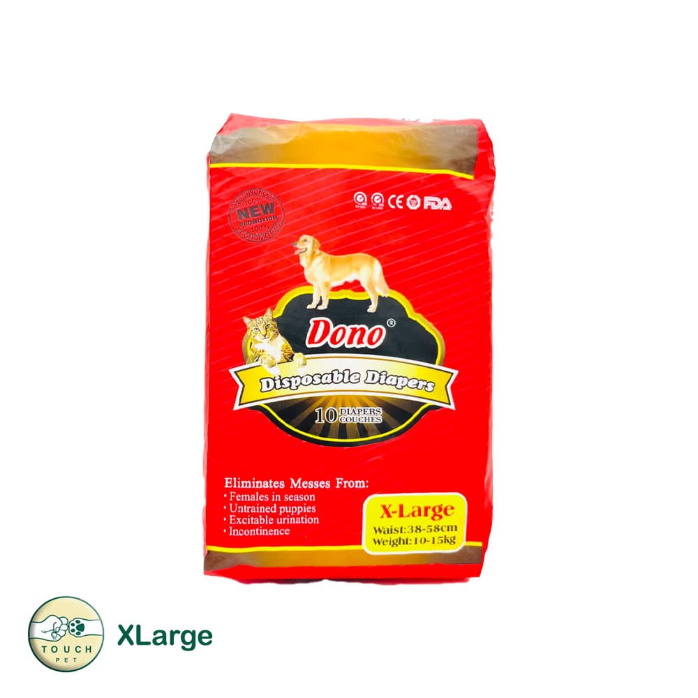 پوشک سگ و گربه دونو dono در سایز ایکس لارج مناسب 10 الی 15 کیلوگرم