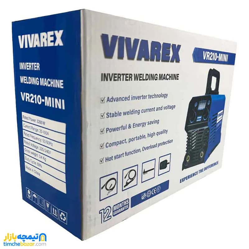 اینورتر جوشکاری مینی ویوارکس مدل VR210-MINI ظرفیت ۲۱۰ آمپر — تصویر ۷