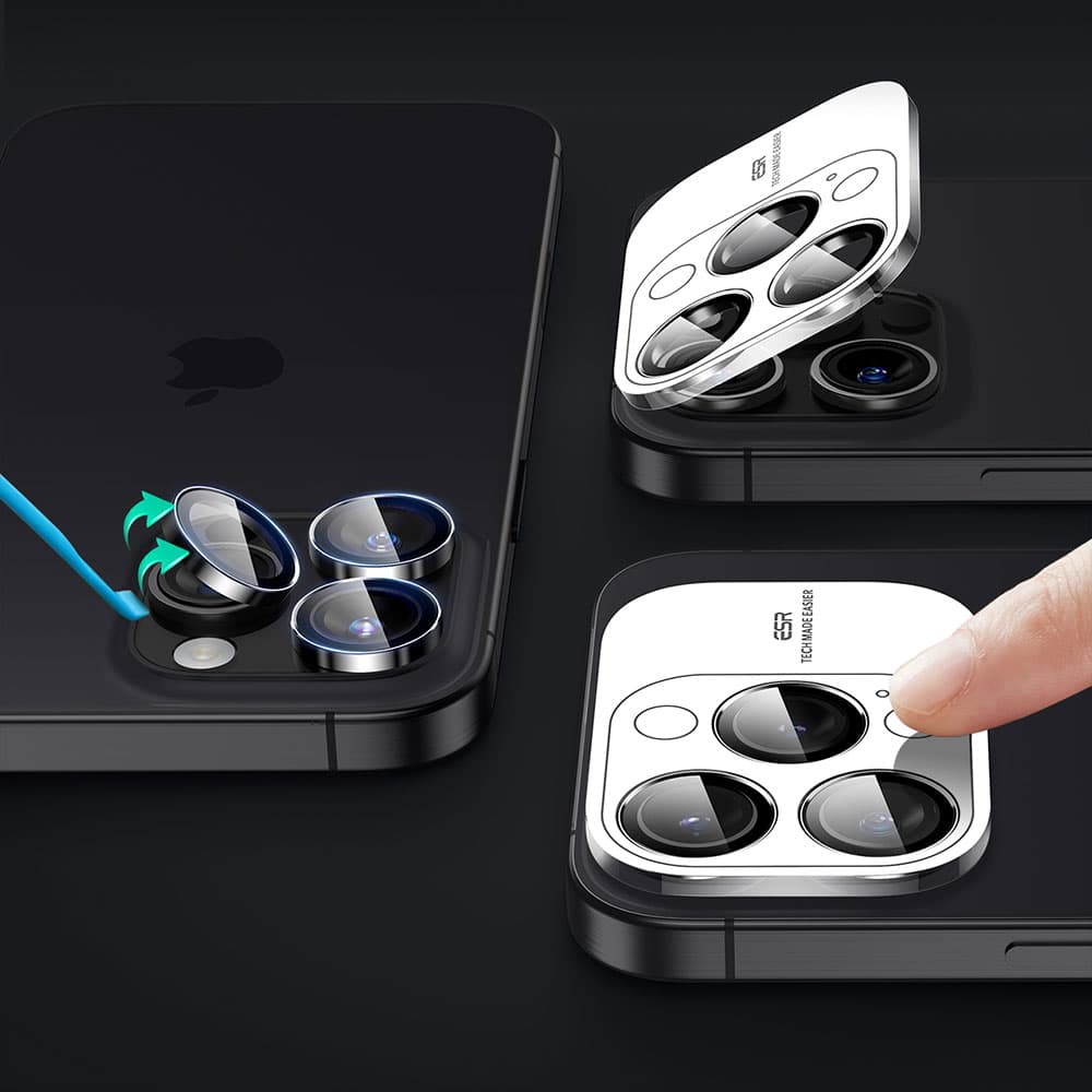 محافظ لنز دوربین ESR مناسب برای iPhone 16 Pro/16 Pro Max/15 Pro/15 Pro Max/14 Pro/14 Pro Max — تصویر ۵