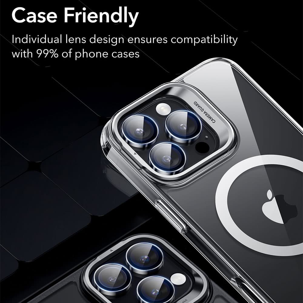 محافظ لنز دوربین ESR مناسب برای iPhone 16 Pro/16 Pro Max/15 Pro/15 Pro Max/14 Pro/14 Pro Max — تصویر ۷