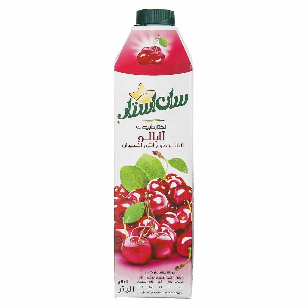 آبميوه آلبالو يک ليتري سان استار