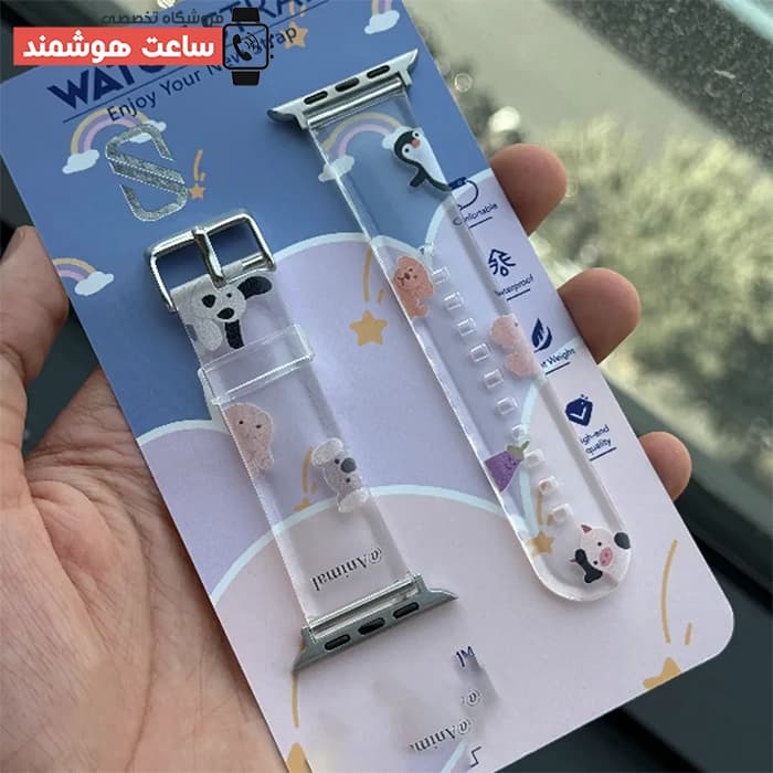 بند اپل واچ پلاستیکی پنگوئن و سگ کد 20710 — تصویر ۳